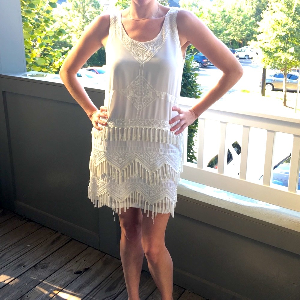 French Connection Beaded Fringe Dress